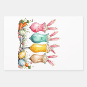 Hoja De Papel De Regalo Gafas de lata de pascua con orejas confitadas