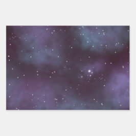 Hoja De Papel De Regalo Galaxia Mystical Dusty Violet