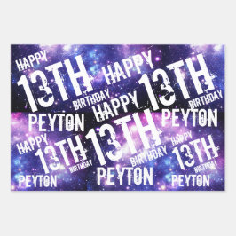 Hoja De Papel De Regalo Galaxy Starry Night Personalizado fiesta de cumple