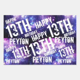 Hoja De Papel De Regalo Galaxy Starry Night Personalizado fiesta de cumple