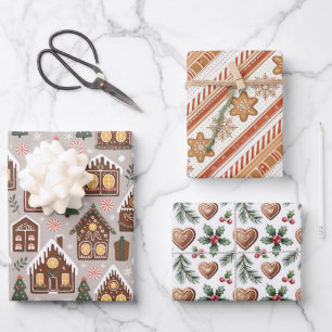 Hoja De Papel De Regalo Galletas de jengibre de Navidad