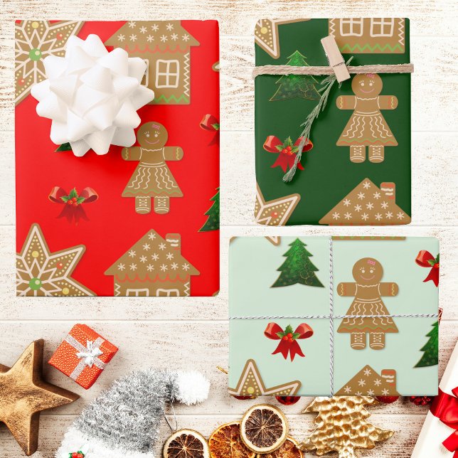 Hoja De Papel De Regalo Galletas de Navidad de pan de jengibre (Subido por el creador)