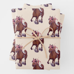 Hoja De Papel De Regalo Ganadores de caballos de carreras toscadas