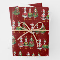 Ganso Navideño Vintage Santa Pato Ganso Tonto