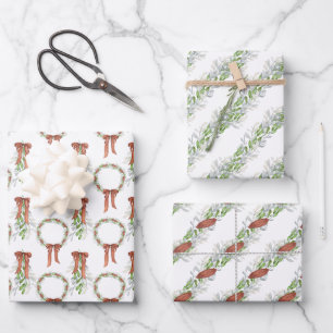 Hoja De Papel De Regalo Garland, Navidades de guirnaldas de cobre de color