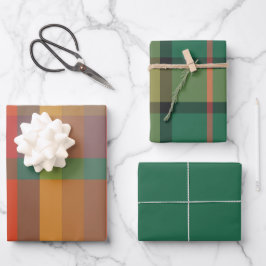 Hoja De Papel De Regalo Garland Wrapping Paper Flat Sheet Set of 3
