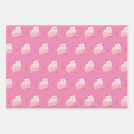 Hoja De Papel De Regalo Gato Pink Purrfect