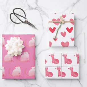 Hoja De Papel De Regalo Gato Pink Purrfect