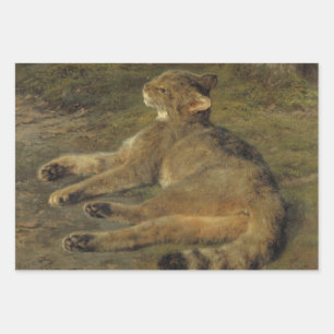 Hoja De Papel De Regalo Gato salvaje (de Rosa Bonheur)