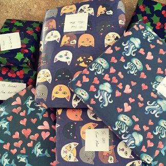 Hoja De Papel De Regalo Gatos gatitos por todas partes