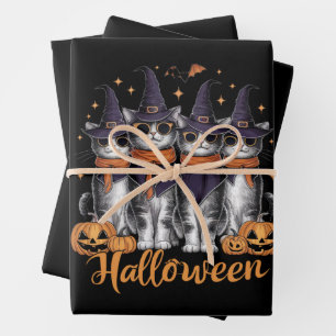 Hoja De Papel De Regalo Gatos geniales de Halloween regalo para hija regal