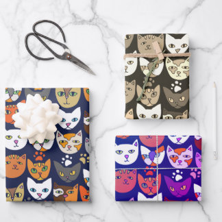 Hoja De Papel De Regalo Gatos por todas partes Gato Persona