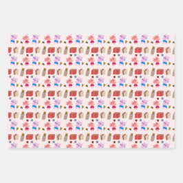 Hoja De Papel De Regalo Gatos y presentes Navidades