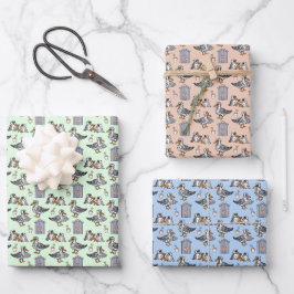 Hoja De Papel De Regalo Gaviotas en la cabaña de playa