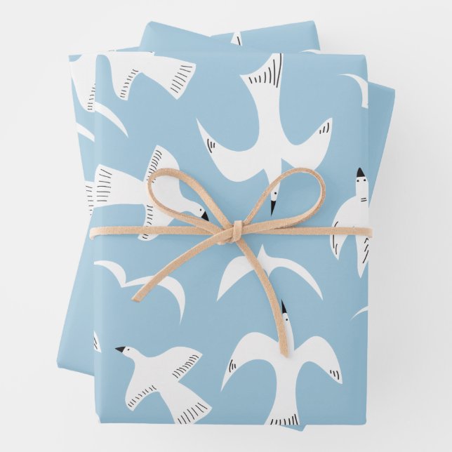 Hoja De Papel De Regalo Gaviotas en vuelo (In situ)