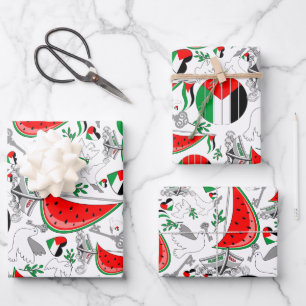 Hoja De Papel De Regalo Gaza: Barcos de la Flotilla de Sumuda por la Liber