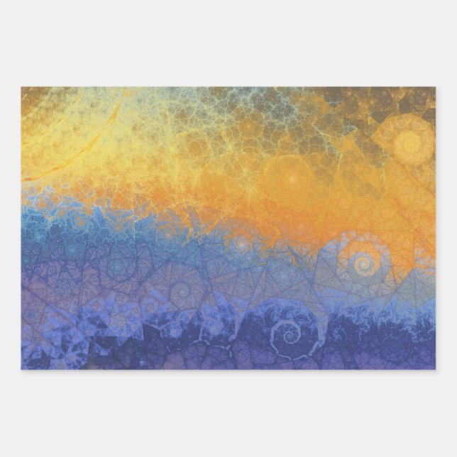 Hoja De Papel De Regalo Geometría iluminada (Anverso)