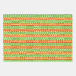 Hoja De Papel De Regalo Geometric Tribal Retro Mid-Century Pattern