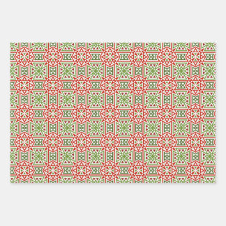 Hoja De Papel De Regalo Geometric Winter Holiday Gift Wrapping Sheets