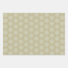 Hoja De Papel De Regalo Geométrica de oro elegante y negrita