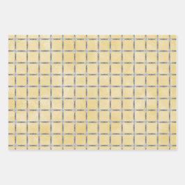 Hoja De Papel De Regalo Geométrico amarillo y gris