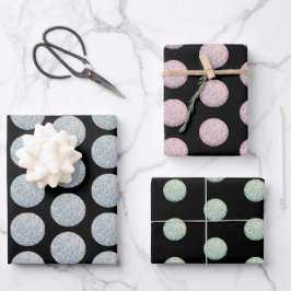 Hoja De Papel De Regalo Geométrico Moderno Simple Rosa Brillo Círculo Neg