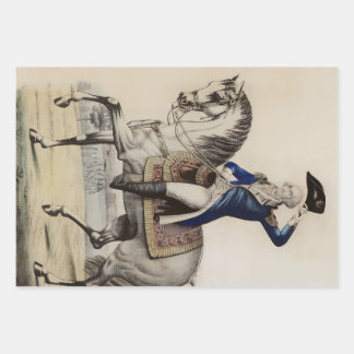 Hoja De Papel De Regalo George Washington Antiguo a Caballo | EE. UU. 250