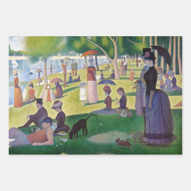 Hoja De Papel De Regalo Georges Seurat - Domingo en La Grande Jatte (Anverso)