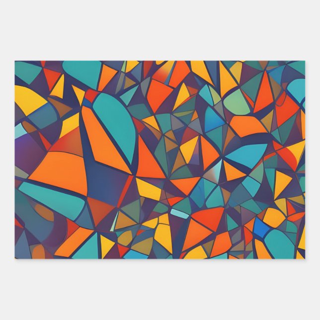 Hoja De Papel De Regalo Geschenkpapier - Geometrisch (Anverso)