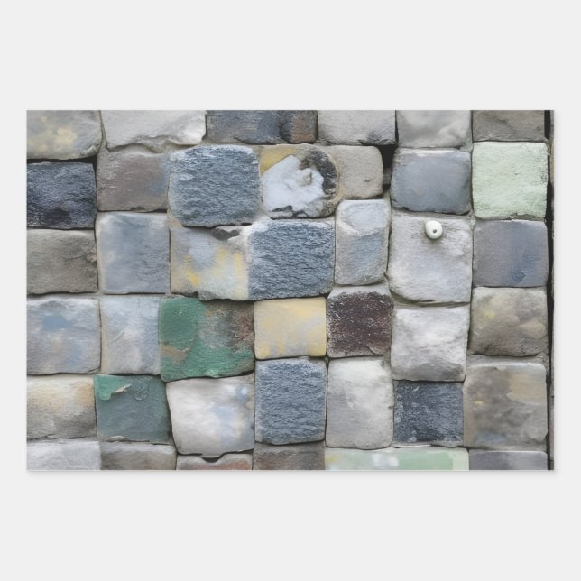 Hoja De Papel De Regalo Geschenkpapier - Pflastersteine (Anverso)