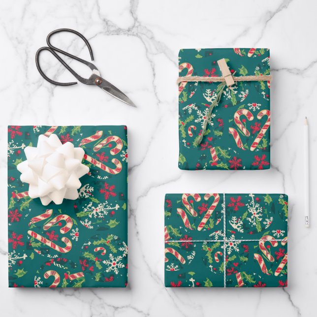 Hoja De Papel De Regalo Geschenkpapier Set Weihnachten (Anverso)