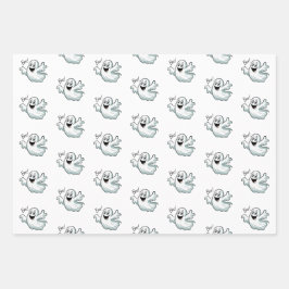 Hoja De Papel De Regalo Ghost Cute Happy