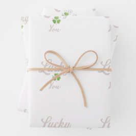 Hoja De Papel De Regalo Gift paper Lucky you 