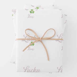 Hoja De Papel De Regalo Gift paper Lucky you 