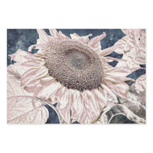 Gigante Sunflowers Vintage Gray Sepia Decoupage