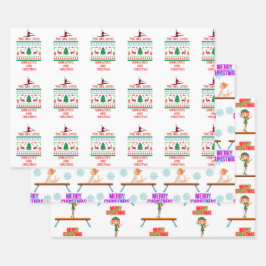 Hoja De Papel De Regalo Gimnasia navidad