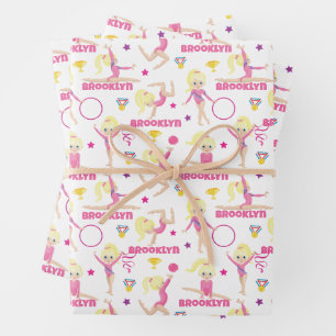 Hoja De Papel De Regalo Gimnast Multicultural Personalizado
