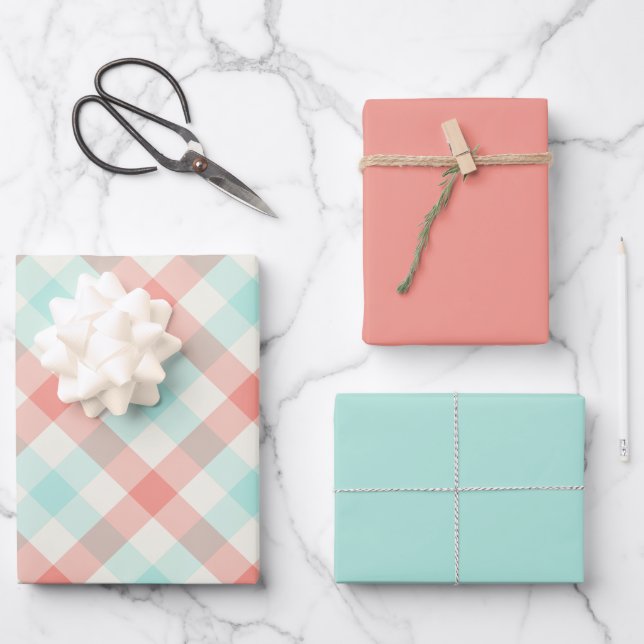 Hoja De Papel De Regalo Gingham de Miami (Anverso)