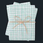 Hoja De Papel De Regalo Gingham Moderno Cute Green Preppy<br><div class="desc">¡Un lindo personalizado perfecto para un fiesta divertido! ¡La mano hizo arte para ti! Perfecto para un brunch veraniego o una ducha de novia con temática picnic, una fiesta de soltera, una fiesta de compromiso, vacaciones o cumpleaños. ¡TODO PERSONALIZABLE! Haga clic en "editar usando la herramienta de diseño" para ajustar...</div>