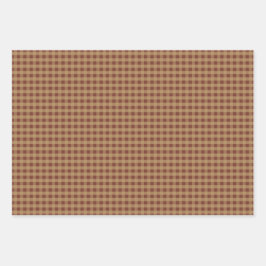 Hoja De Papel De Regalo Gingham y puntos de polka en el país ruso