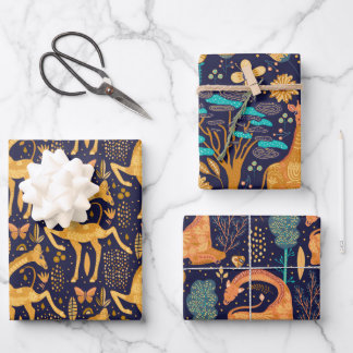Hoja De Papel De Regalo Girafa mágica