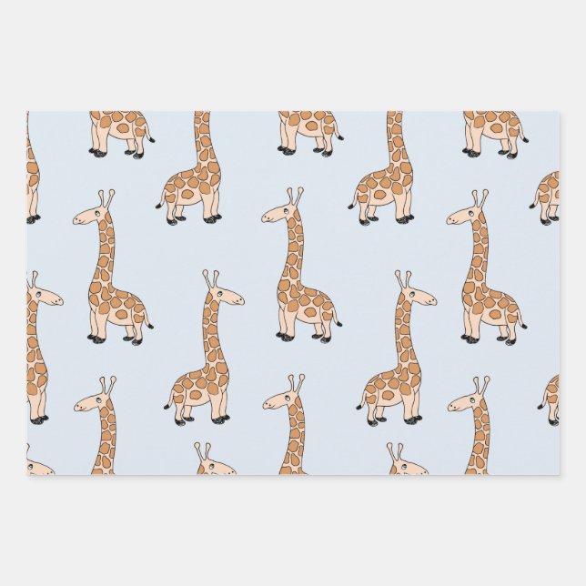 Hoja De Papel De Regalo Giraffe (Anverso)