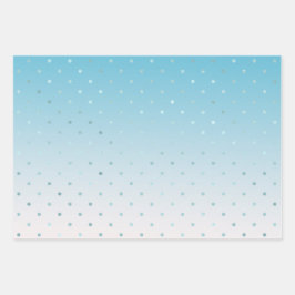 Hoja De Papel De Regalo Girly Aqua Glam Dots