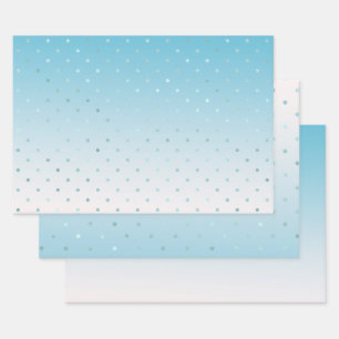 Hoja De Papel De Regalo Girly Aqua Glam Dots