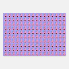 Hoja De Papel De Regalo Girly Cowgirl Gorra Cumpleaños