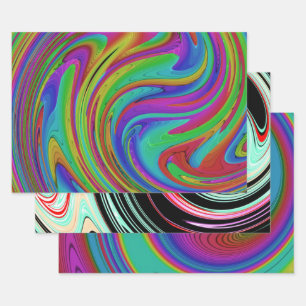 Hoja De Papel De Regalo giro de color