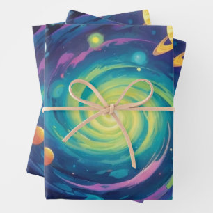 Hoja De Papel De Regalo Giro planetario