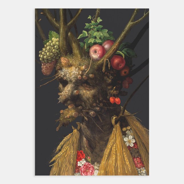 Hoja De Papel De Regalo Giuseppe Arcimboldo - Cuatro estaciones en una sol (Subido por el creador)