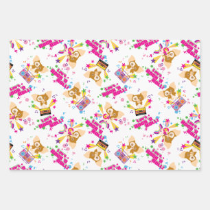 Hoja De Papel De Regalo Gizmo   Rock 'n Roll Pattern