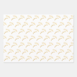Hoja De Papel De Regalo Glam Eyelashes dorados